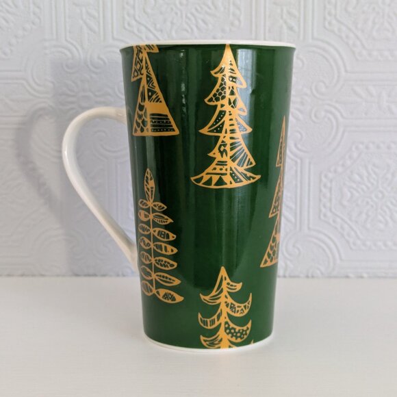 Starbucks 2015 Holiday tall mug Green and Gold - 18 oz - Picture 3 of 8